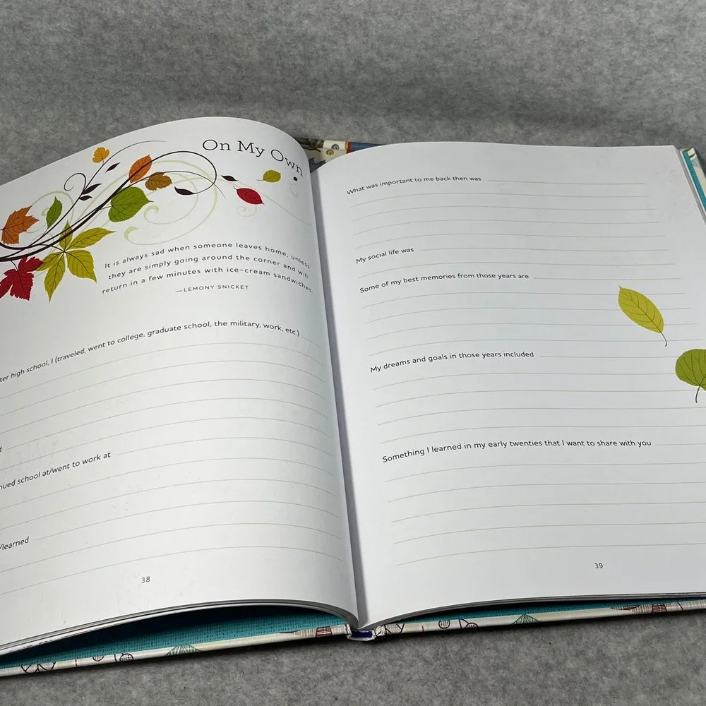 Grandparent Journal Set Memories Keepsake Life History Family Tree Genealogy New
